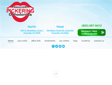 Tablet Screenshot of pickeringorthodontics.com